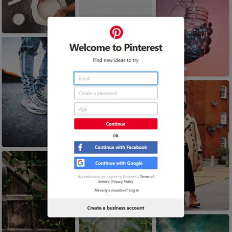 Pinterest Login.
